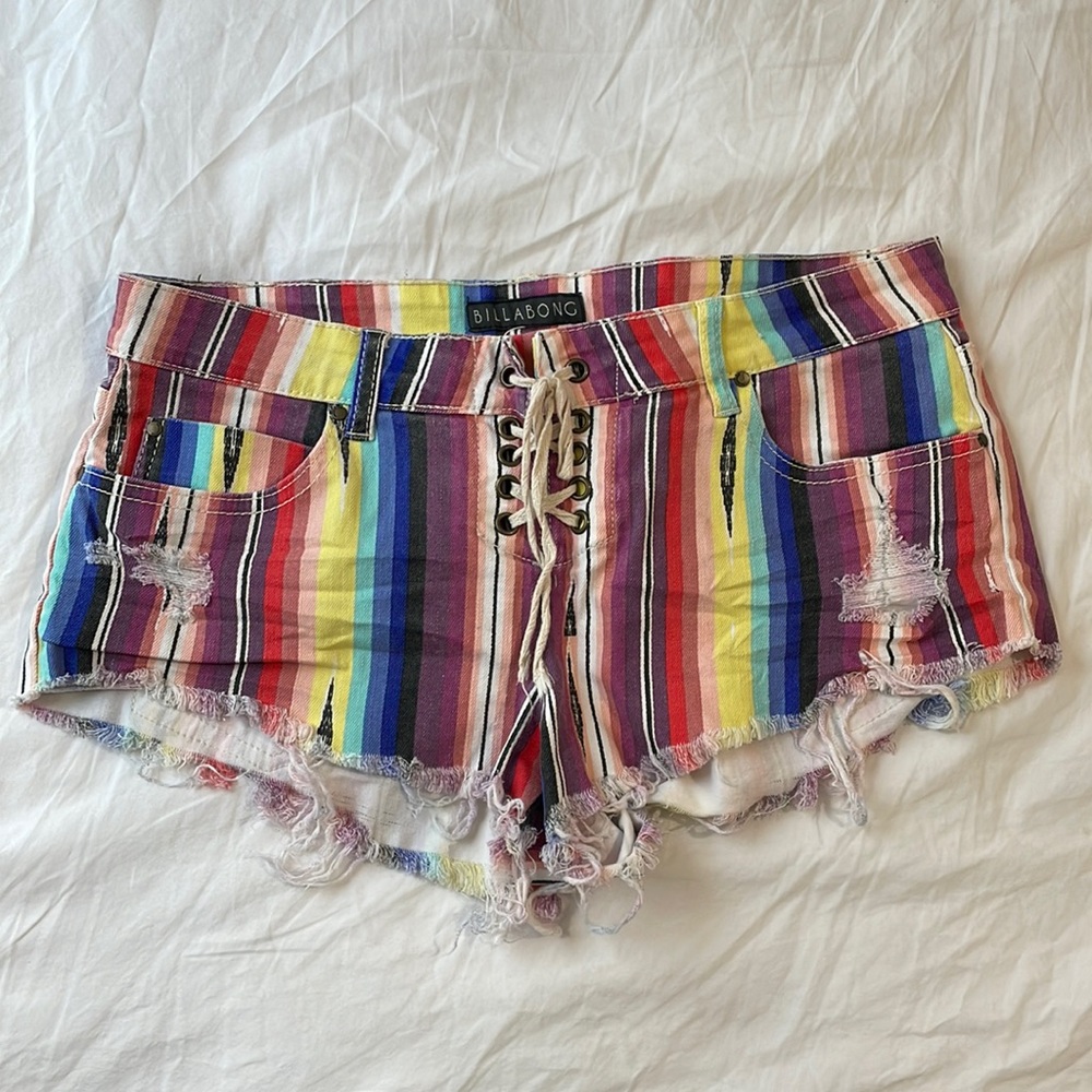 Billabong Lace Up Rainbow Shorts